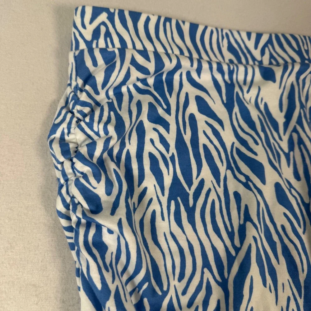 DVF Diane von Furstenberg‎ Target Skirt Top Set Women S Blue Zebra Knit Chic NEW